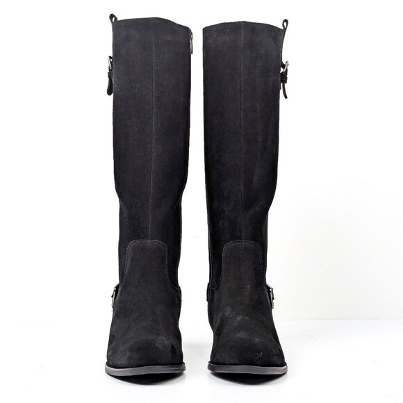 La Canadienne Wmn Lentina Black Leather Buckle Riding Equestrian Boots Sz 10 - Picture 2 of 10